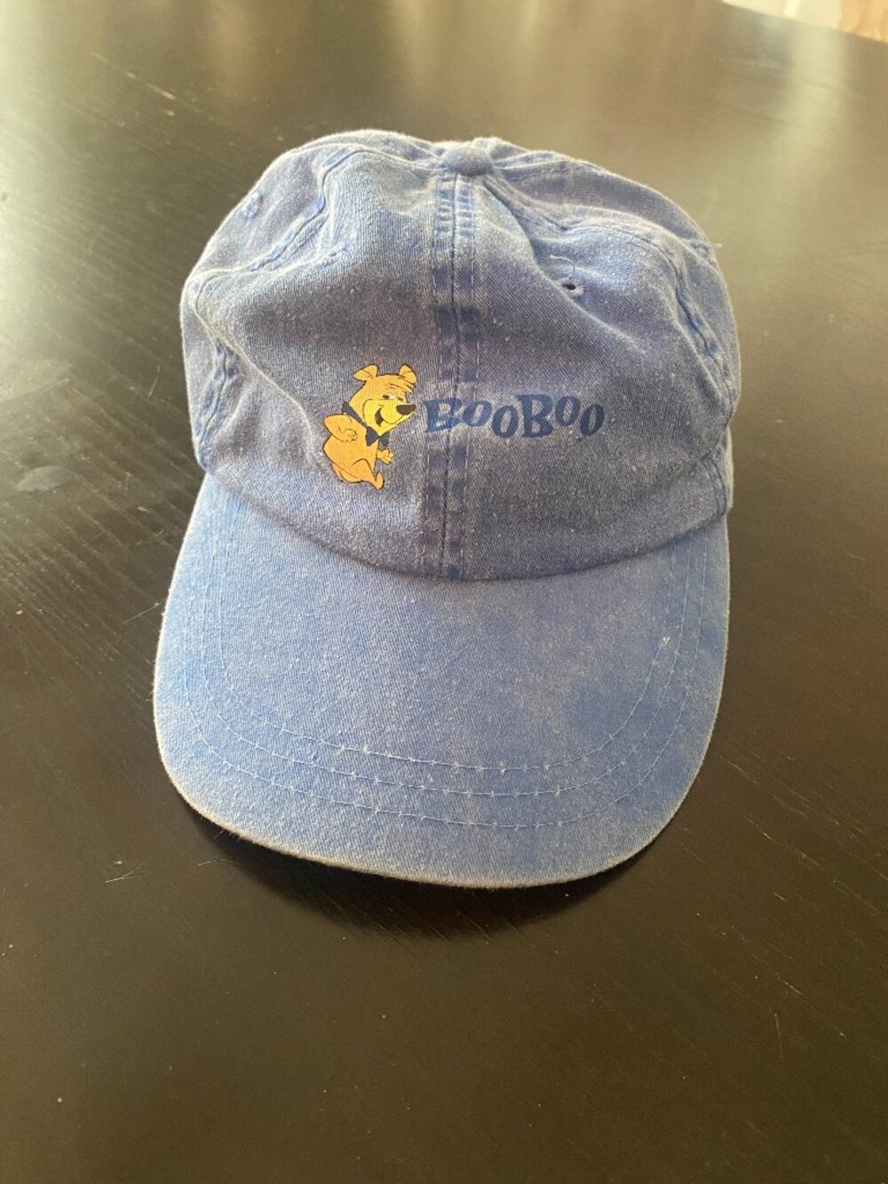 VTG Yogi Bear Boo Boo Strapback Hat Cap Men's One Size OS Blue Cartoon Toppers